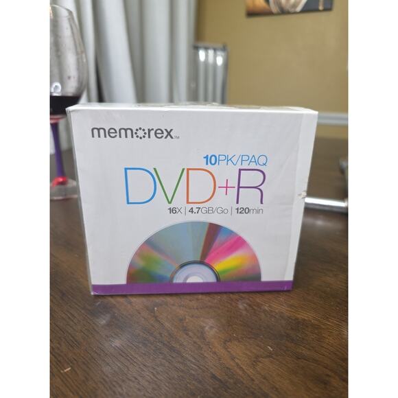 Memorex DVD+R 16X 4.7GB 120Min Recordable MEDIA DISCS 10-PACK in Cases - Picture 1 of 16